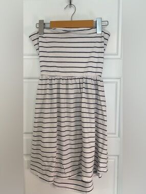 Volcom White and Black Striped Mini Dress Strapless - see measurements